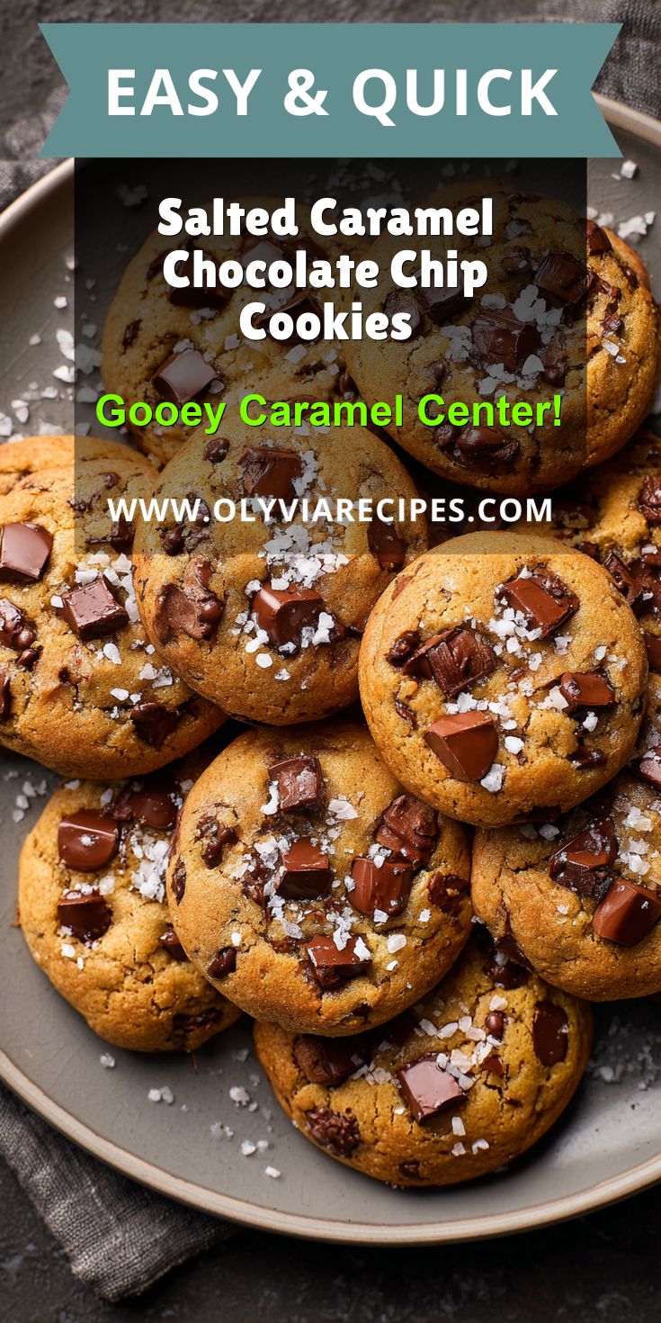 Salted Caramel Chocolate Chip Cookies served warm with cozy spices