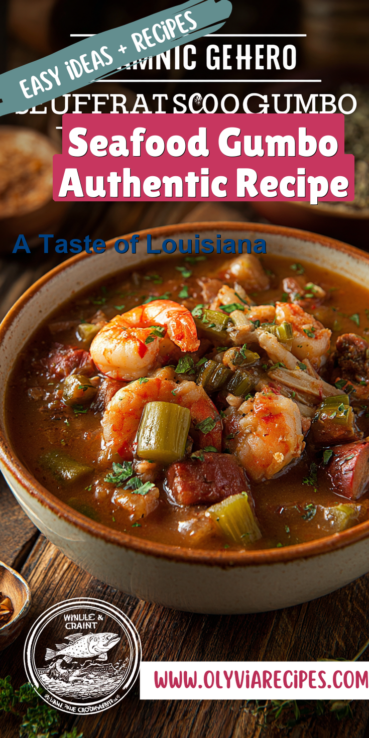 Seafood Gumbo Authentic Recipe served on a plate