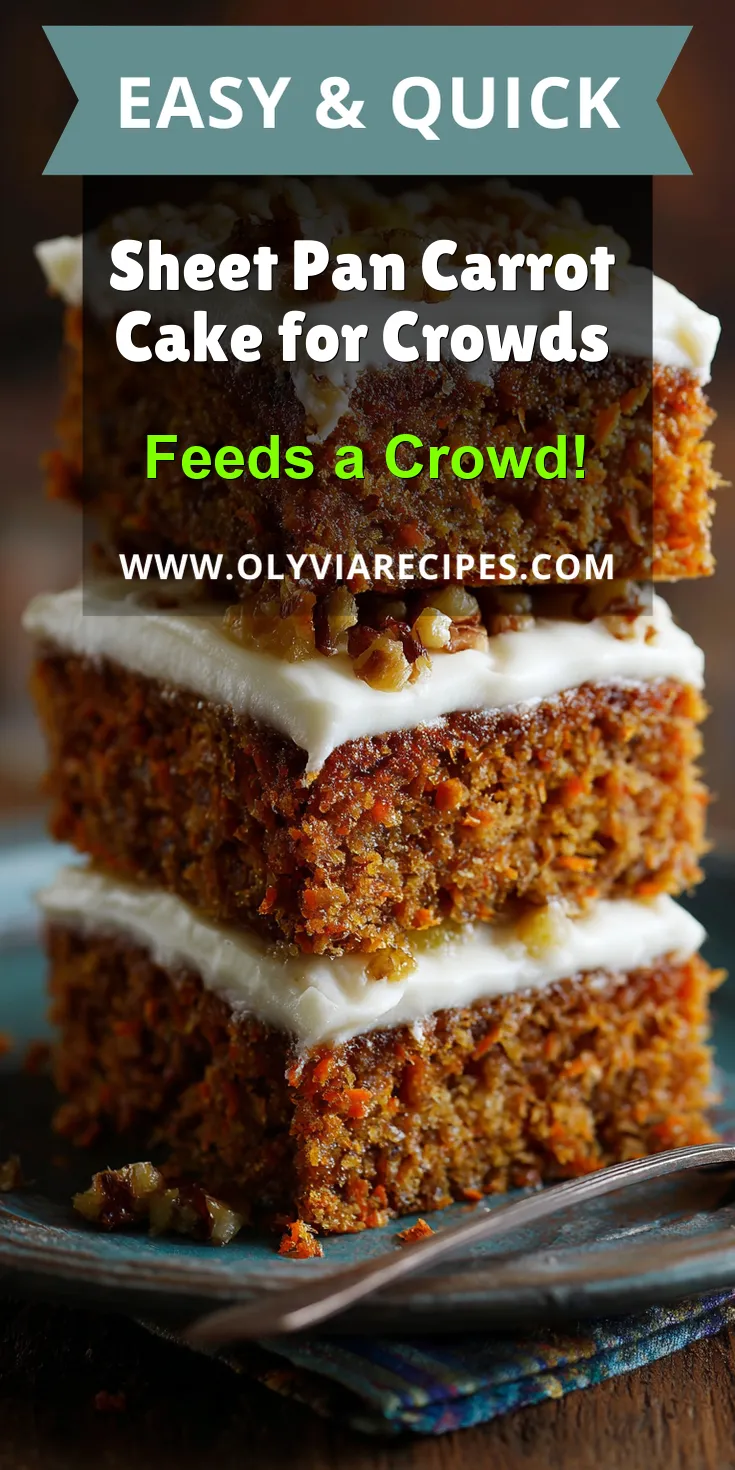 Sheet Pan Carrot Cake for Crowds served warm with cozy spices
