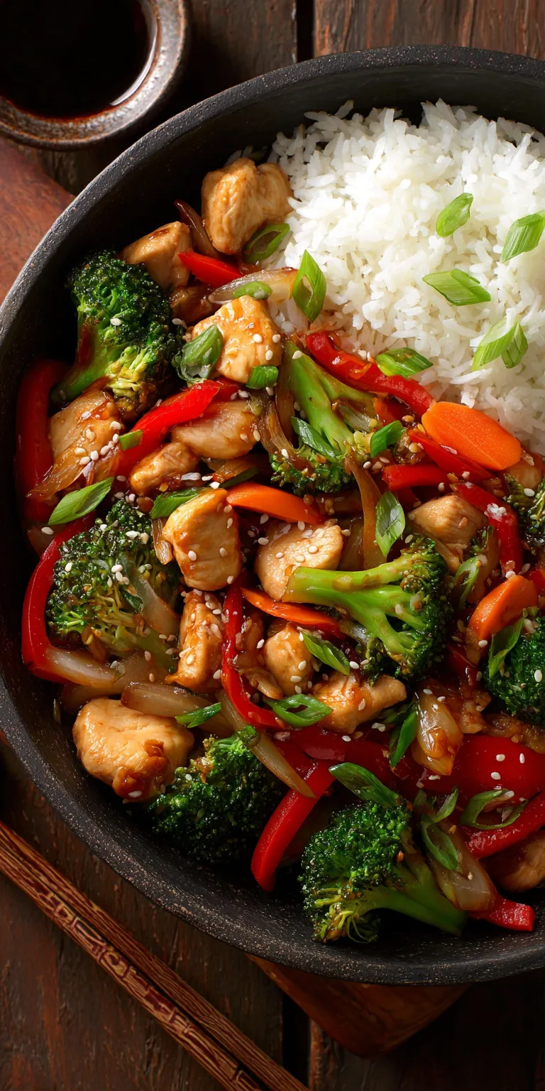 Simple and Quick Chicken Stir Fry served warm with cozy spices