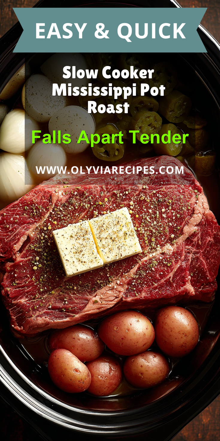 Slow Cooker Mississippi Pot Roast served warm with cozy spices