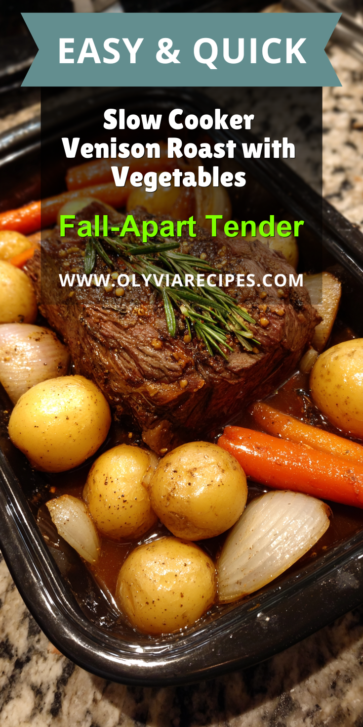 Slow Cooker Venison Roast with Vegetables served warm with cozy spices
