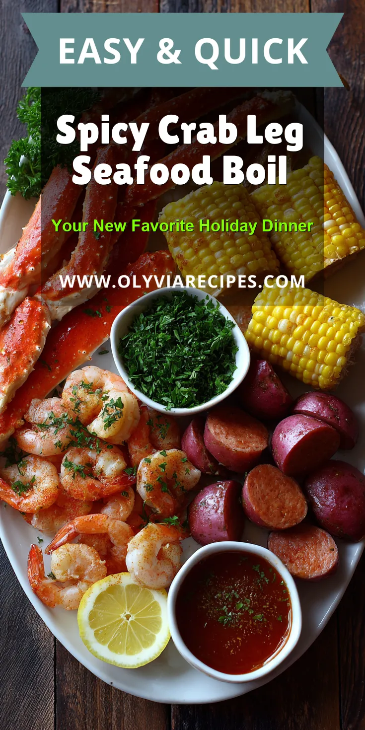 Spicy Crab Leg Seafood Boil served warm with cozy spices