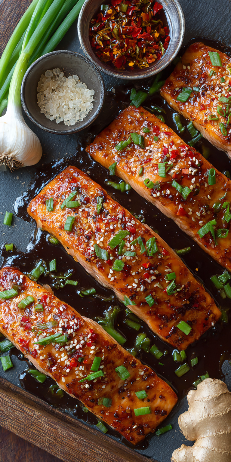 Spicy Firecracker Salmon Meals served warm with cozy spices