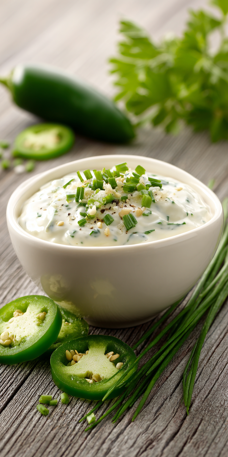 Spicy Jalapeno Ranch Dressing served warm with cozy spices