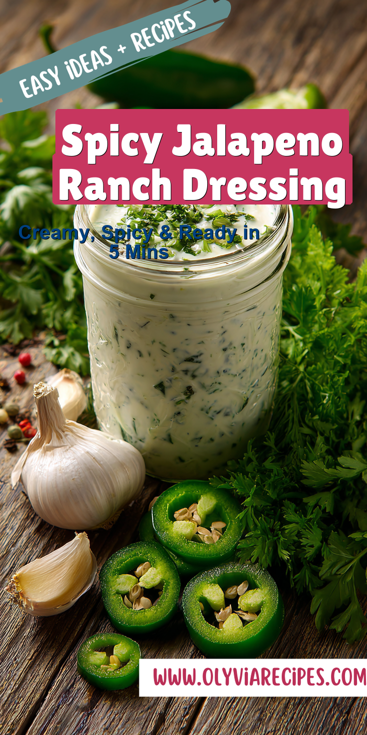 Spicy Jalapeno Ranch Dressing served warm with cozy spices