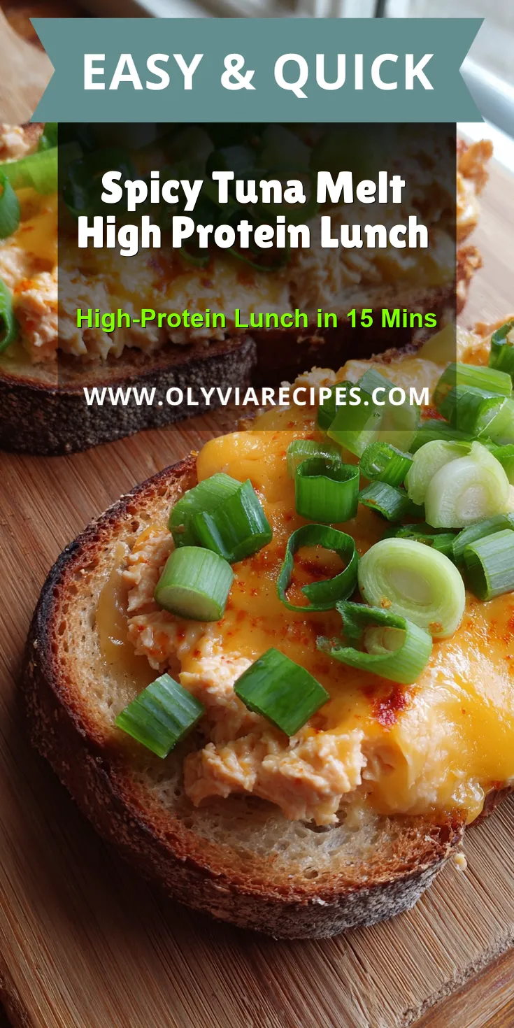 Spicy Tuna Melt High Protein Lunch served warm with cozy spices