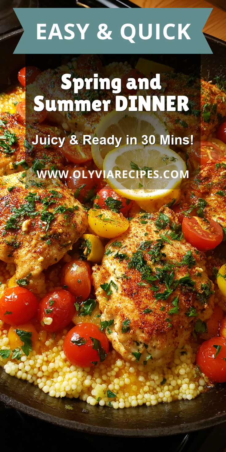 Spring and Summer DINNER served warm with cozy spices