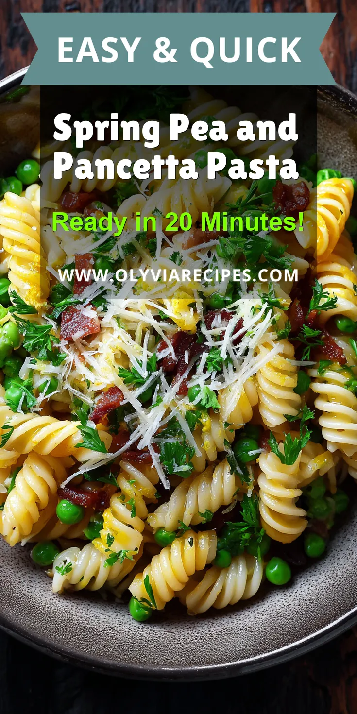 Spring Pea and Pancetta Pasta served warm with cozy spices