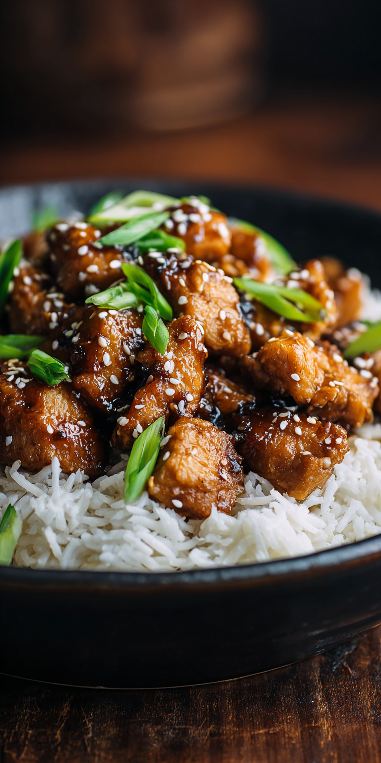 Sticky Sesame Chicken Simple and Quick served warm with gentle spices and a cozy aroma