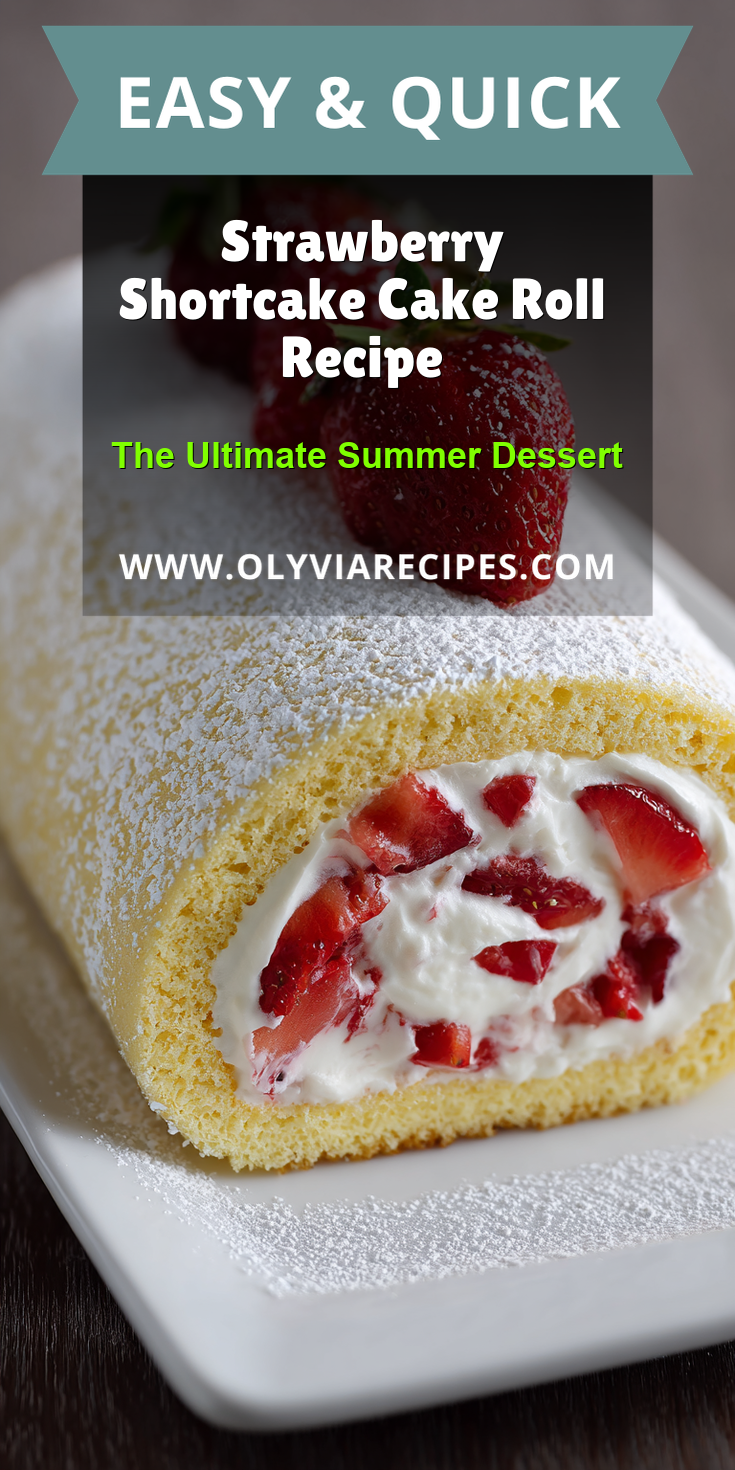 Strawberry Shortcake Cake Roll Recipe served warm with cozy spices
