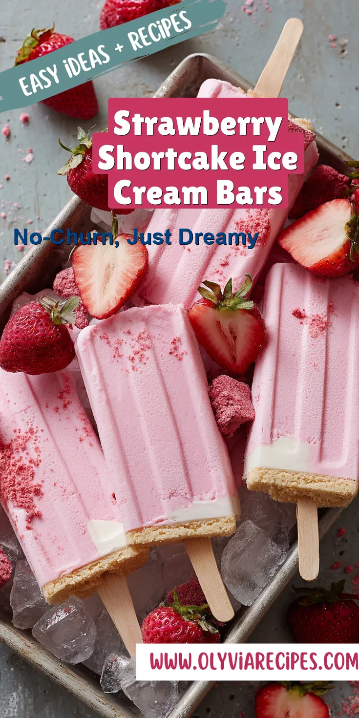 Strawberry Shortcake Ice Cream Bars served warm with cozy spices