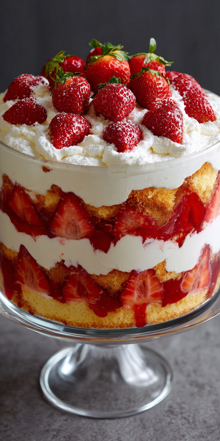 Strawberry Shortcake Lush Dessert served warm with gentle spices and a cozy aroma