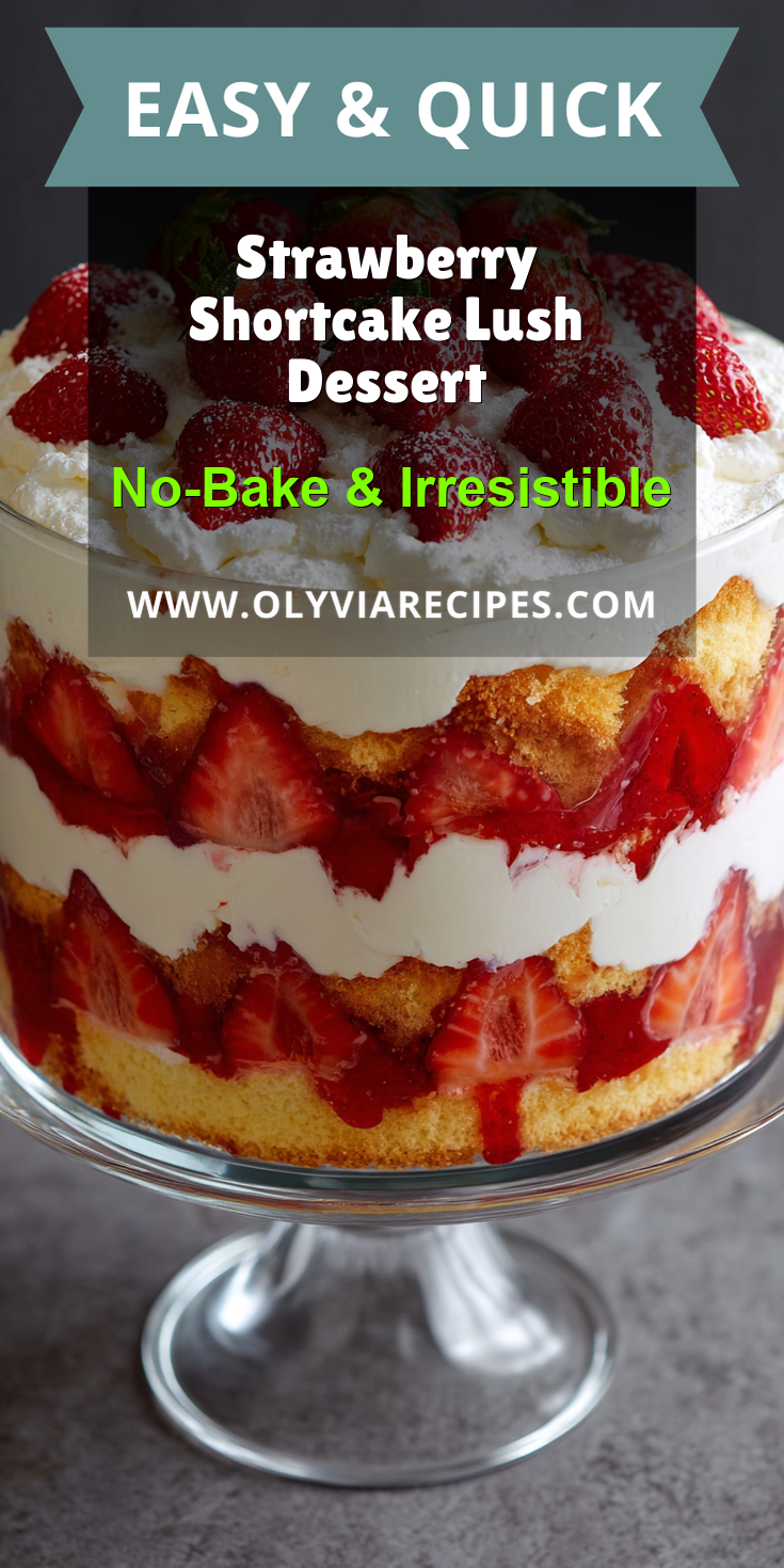 Strawberry Shortcake Lush Dessert served warm with cozy spices
