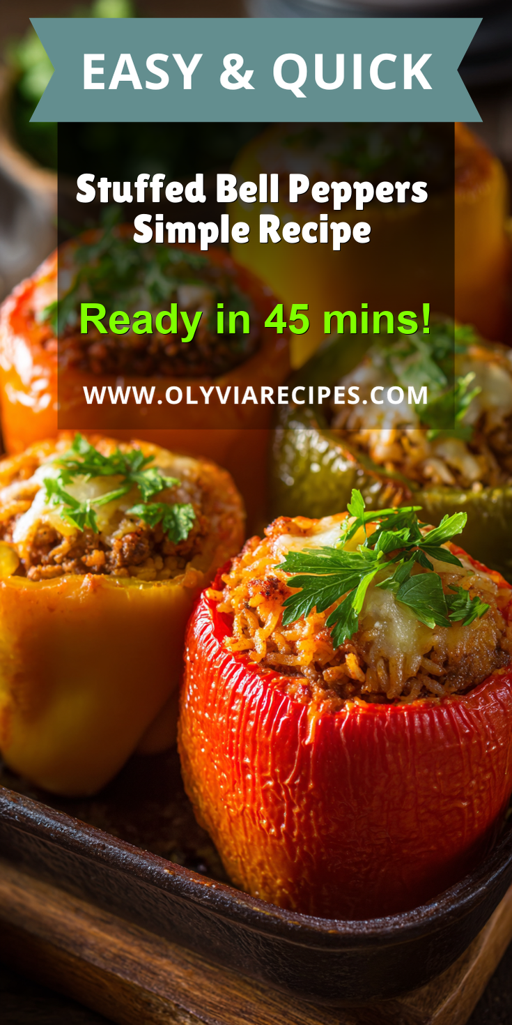 Stuffed Bell Peppers Simple Recipe served warm with cozy spices