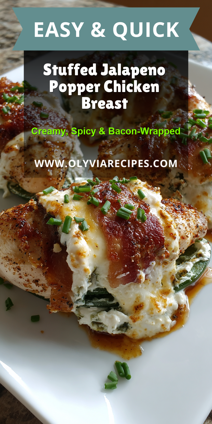 Stuffed Jalapeno Popper Chicken Breast served warm with cozy spices