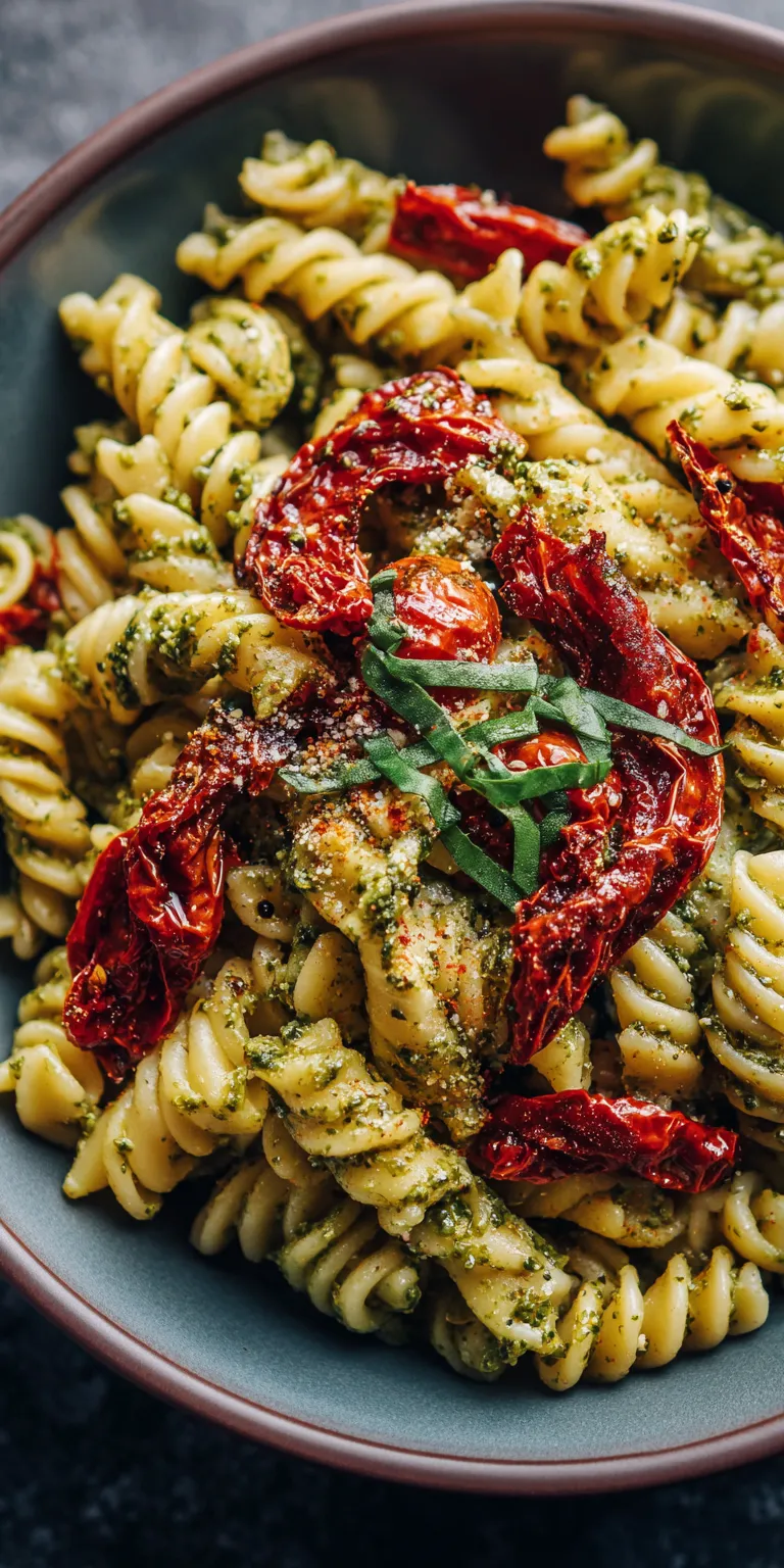 Sun Dried Tomato Creamy Pasta served warm with cozy spices