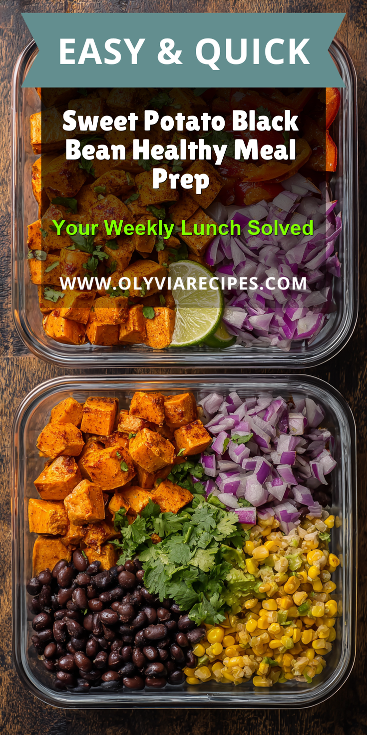 Sweet Potato Black Bean Healthy Meal Prep served warm with cozy spices