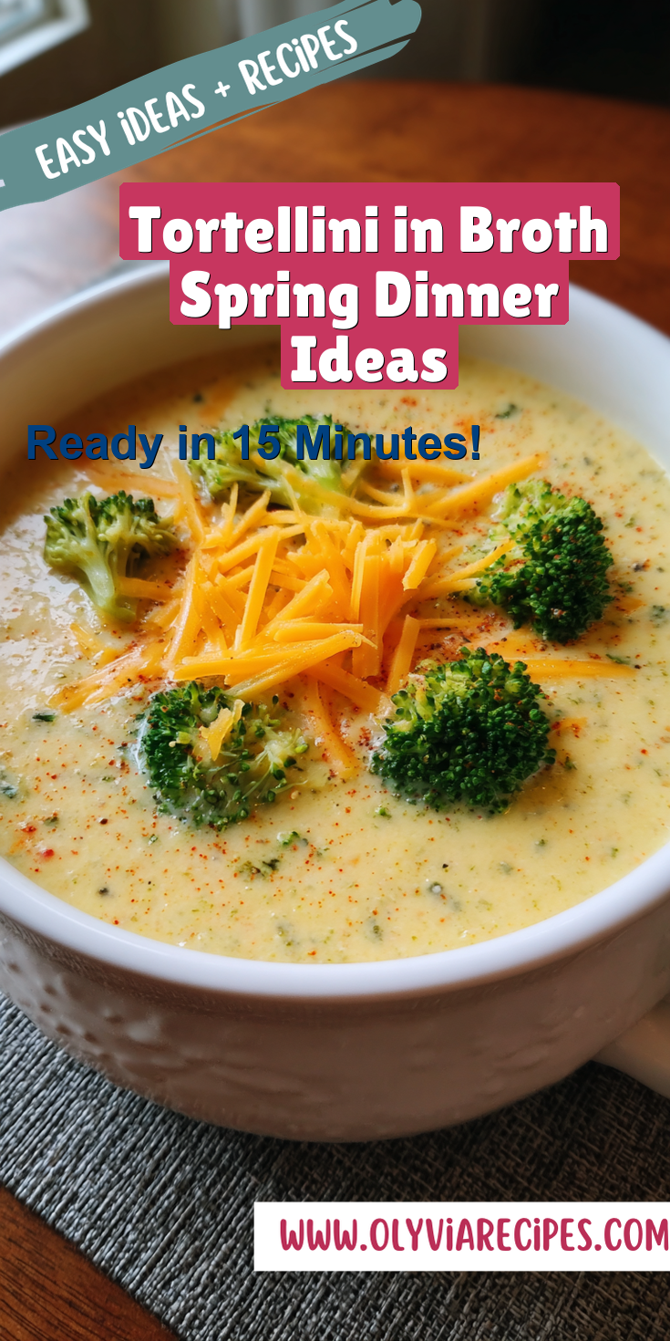 Tortellini in Broth Spring Dinner Ideas served warm with cozy spices