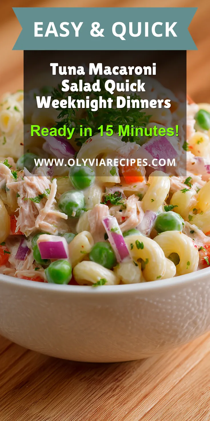 Tuna Macaroni Salad Quick Weeknight Dinners served warm with cozy spices