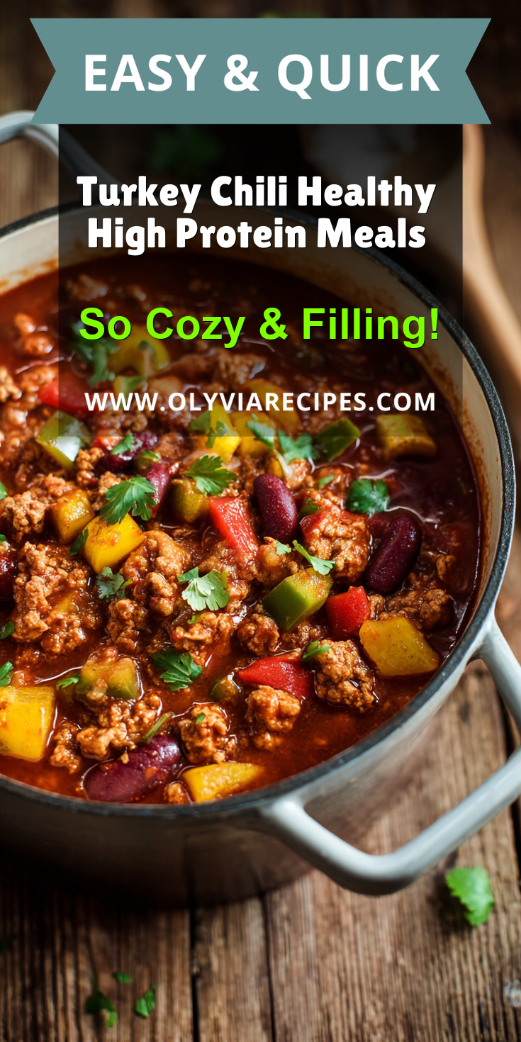 Turkey Chili Healthy High Protein Meals served warm with cozy spices