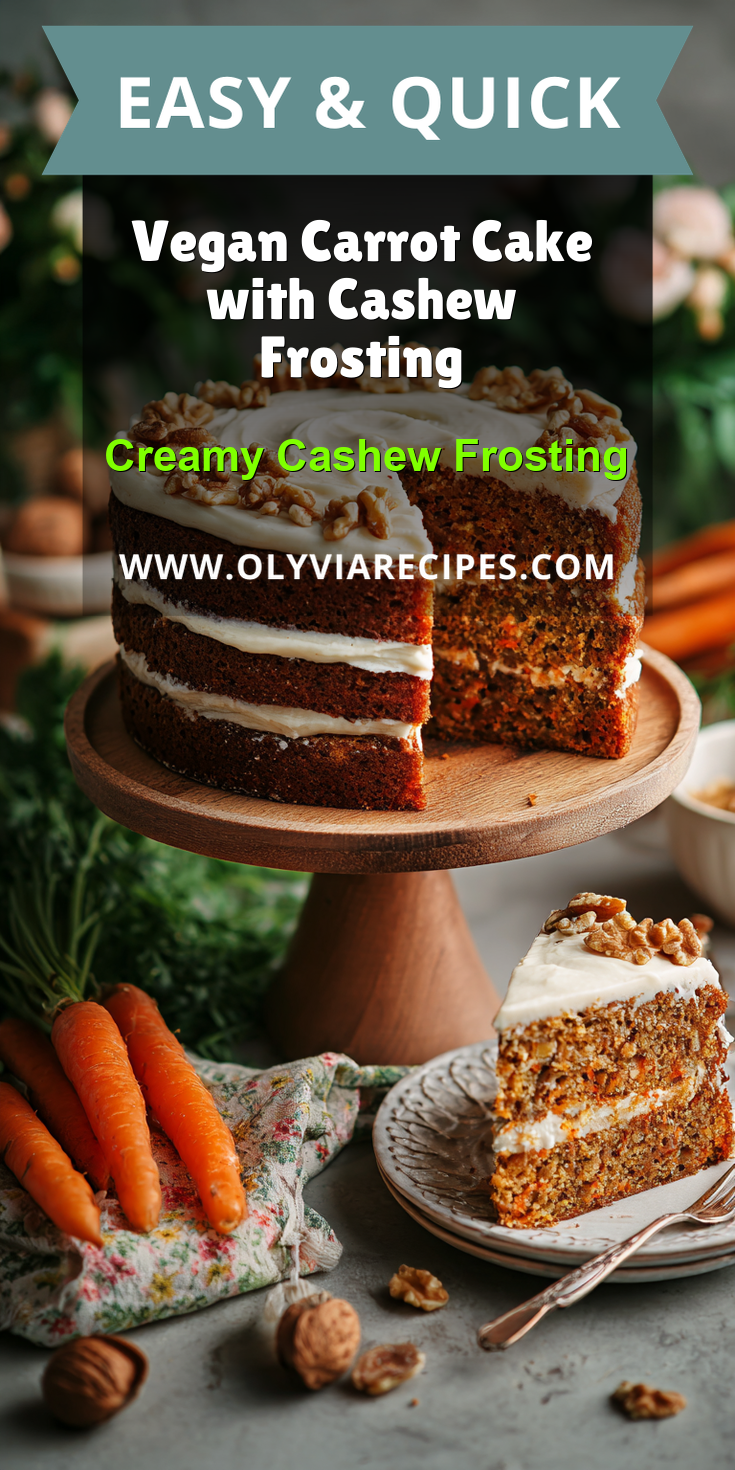 Vegan Carrot Cake with Cashew Frosting served warm with cozy spices