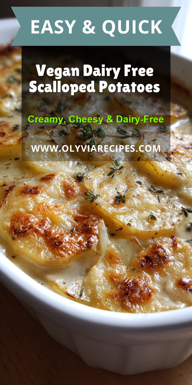 Vegan Dairy Free Scalloped Potatoes served warm with cozy spices