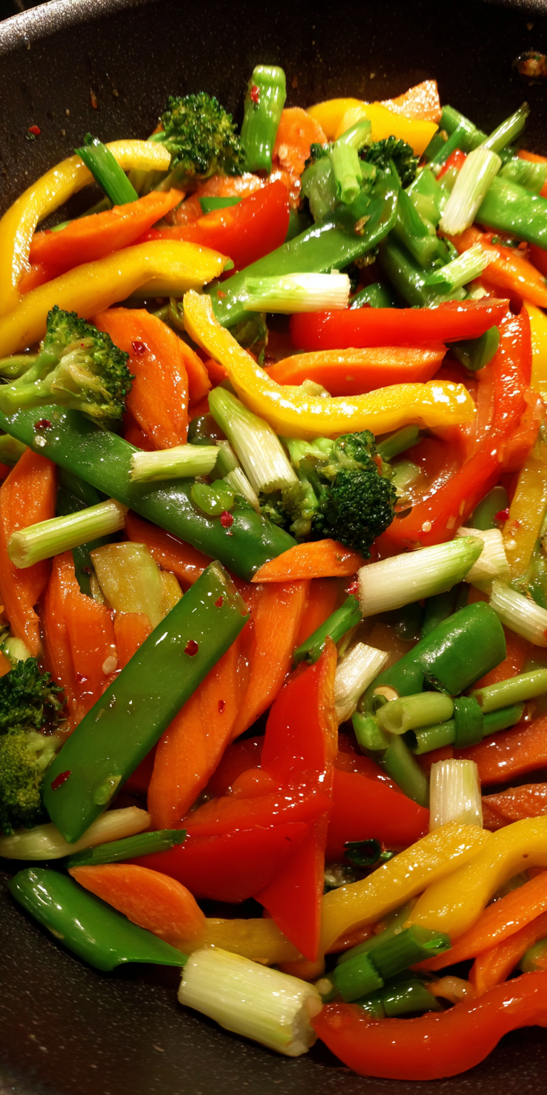 Vegetable Stir Fry Quick Dinner served warm with cozy spices