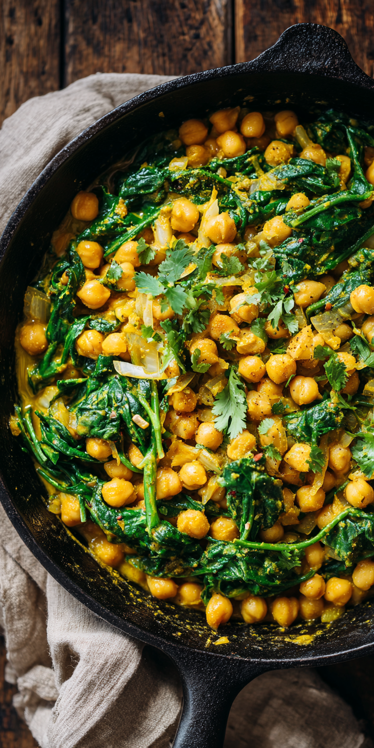 Vegetarian Chickpea Curry Easy Dinner Ideas served warm with cozy spices