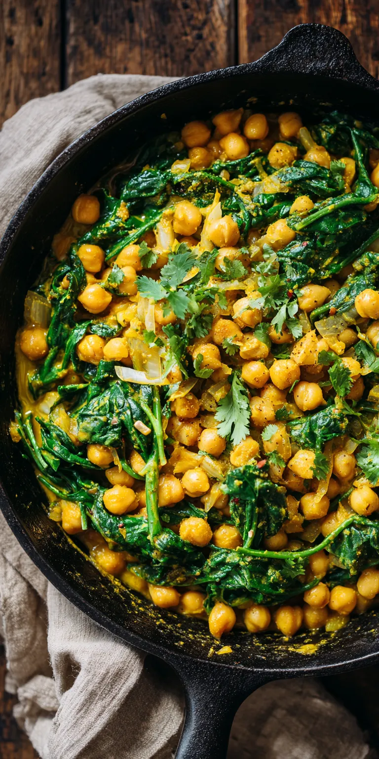 Vegetarian Chickpea Curry Easy Dinner Ideas served warm with cozy spices