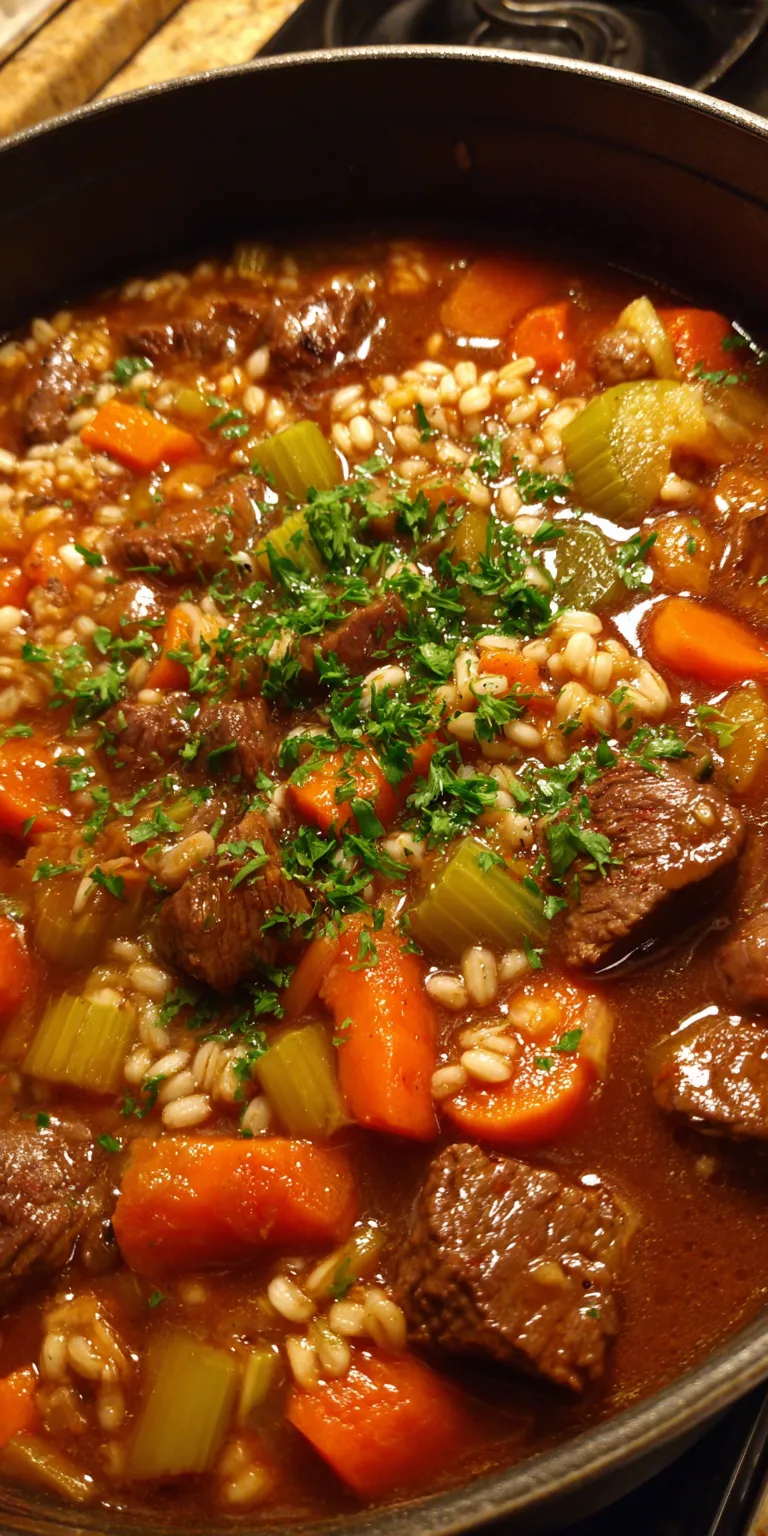 Venison Barley Soup Stew Recipes served warm with cozy spices