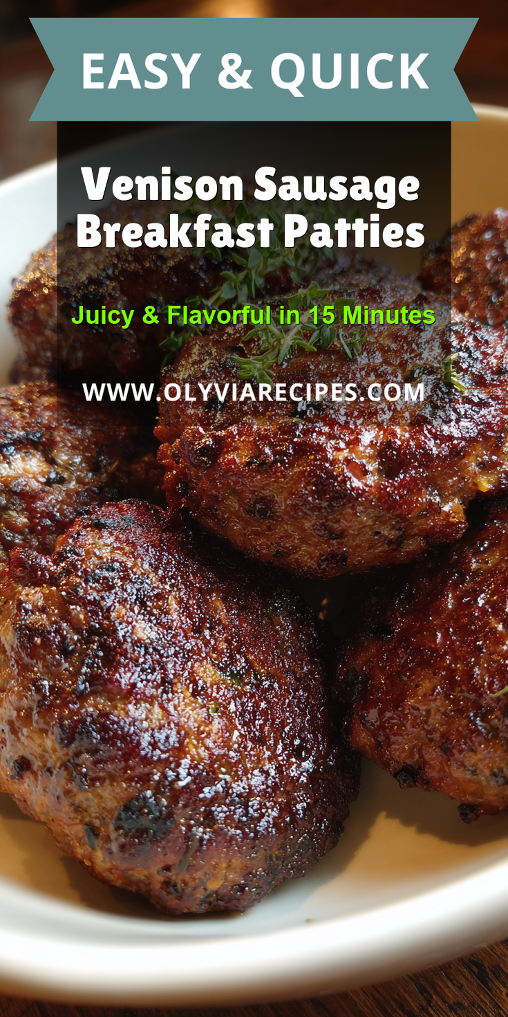 Venison Sausage Breakfast Patties served warm with cozy spices