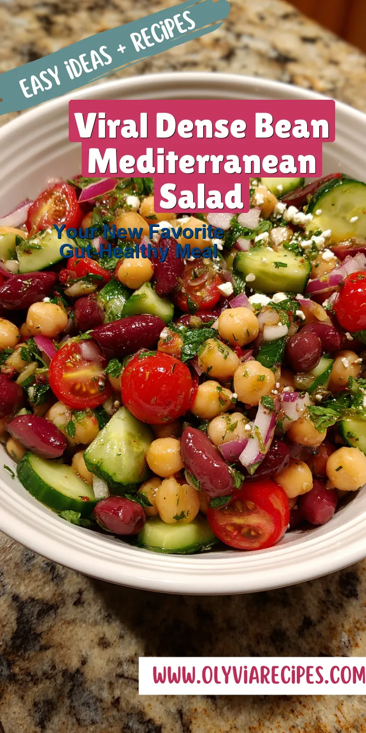 Viral Dense Bean Mediterranean Salad served warm with cozy spices