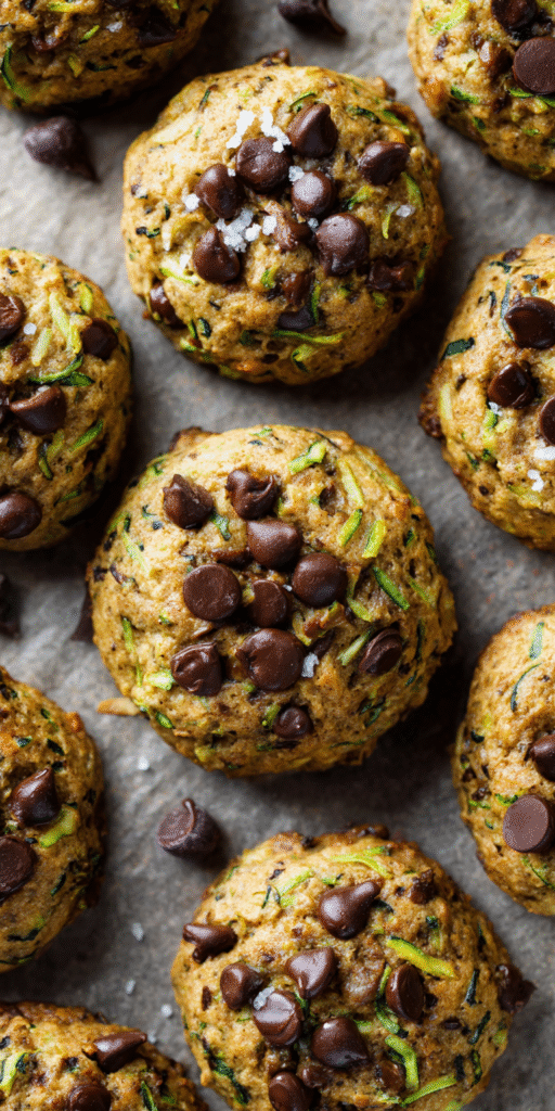 Zucchini Chocolate Chip Cookies served warm with cozy spices