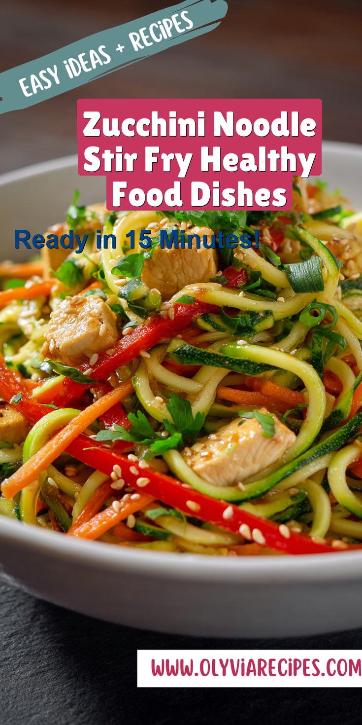 Zucchini Noodle Stir Fry Healthy Food Dishes served warm with cozy spices
